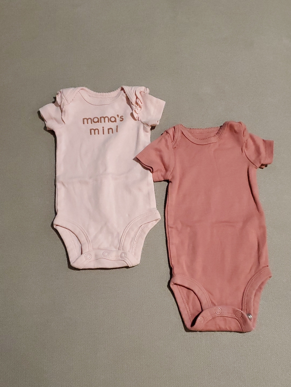 Carter's Two-Pack Baby Bodysuits — Light Pink & Dusty Rose